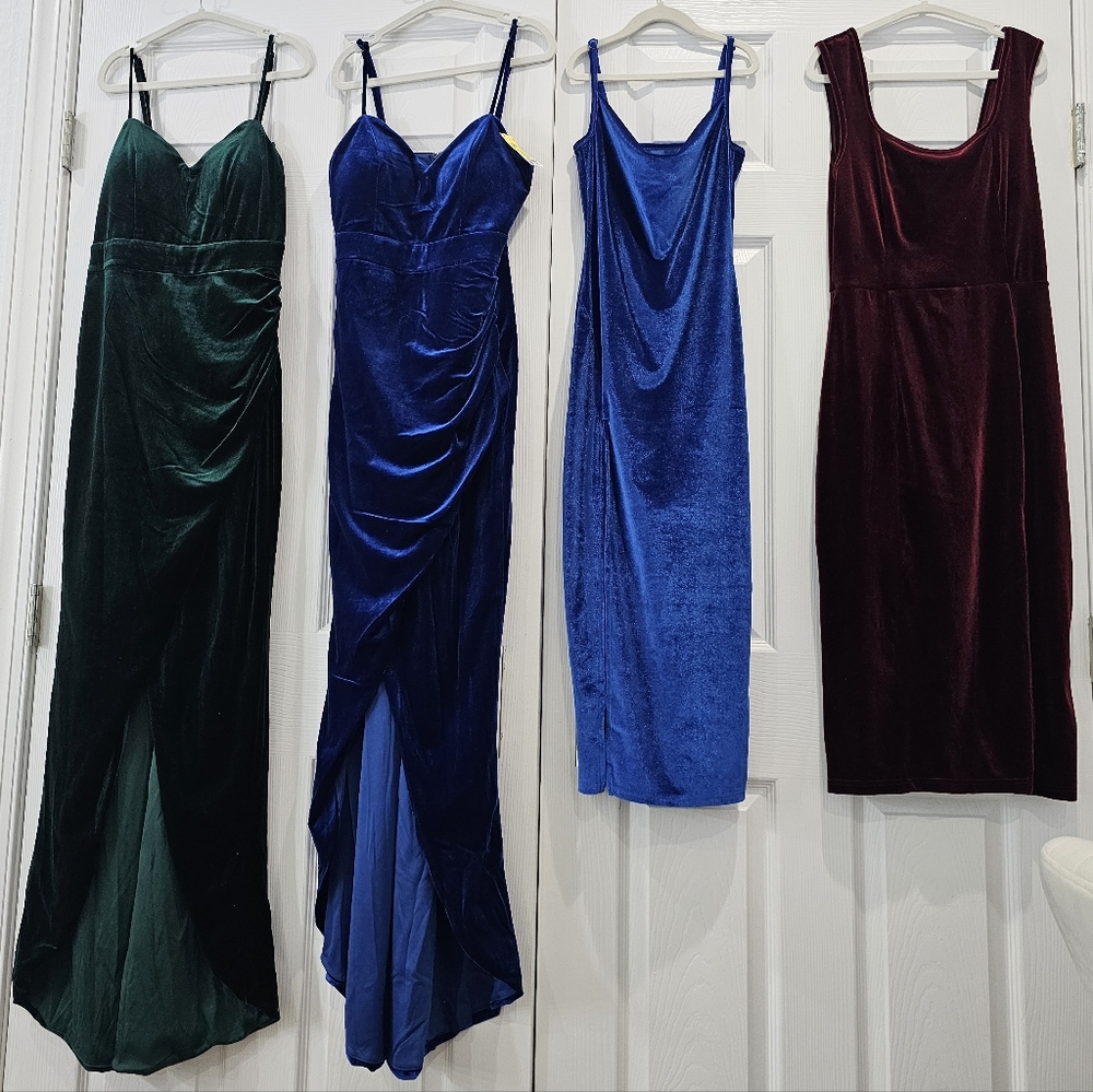 $35 All 4 Luxurious Velvet Maxi Dress Collection